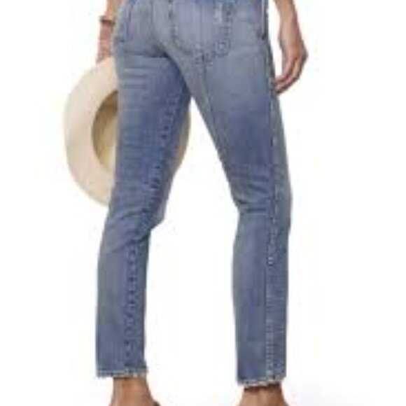 AMO Seamed Chelsea Long Deeply Denim Jeans sz 27 - Picture 2 of 7